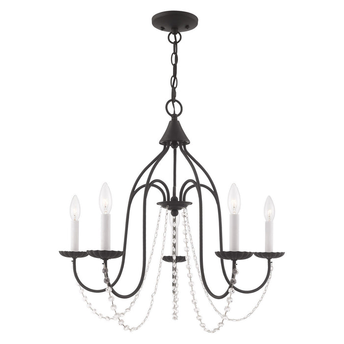 Livex Lighting 40795-04 Five Light Chandelier, Black