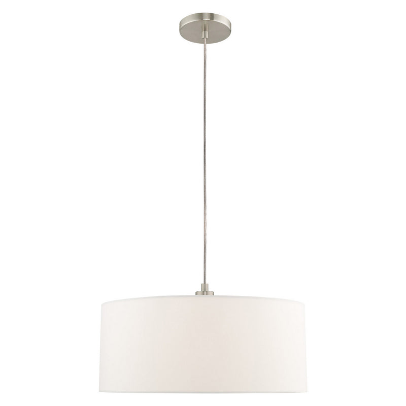 Livex Lighting 41090-91 One Light Pendant, Brushed Nickel