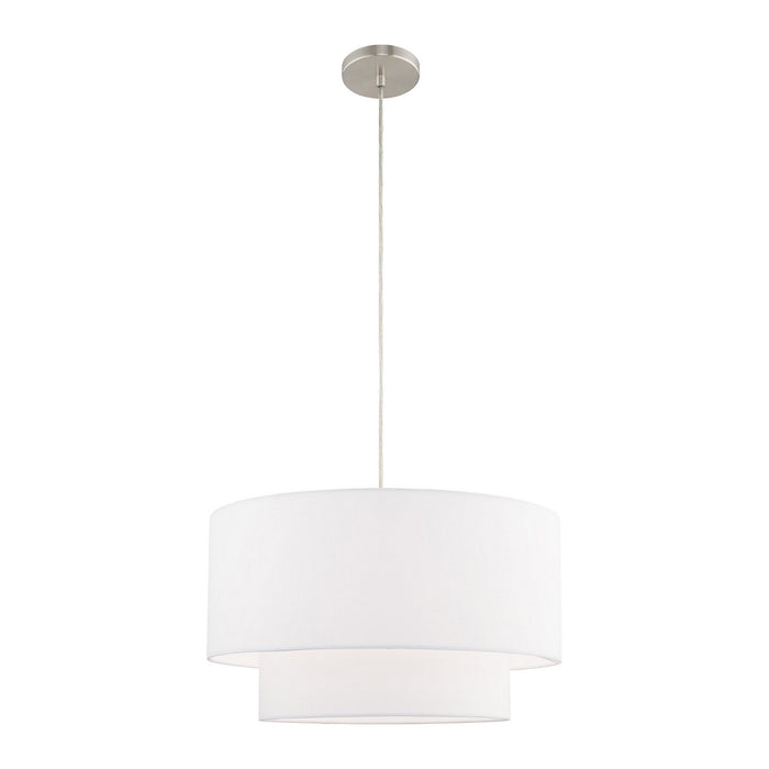 Livex Lighting 41098-91 One Light Pendant, Brushed Nickel