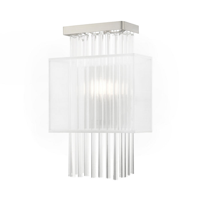 Livex Lighting 41140-91 One Light Wall Sconce, Brushed Nickel