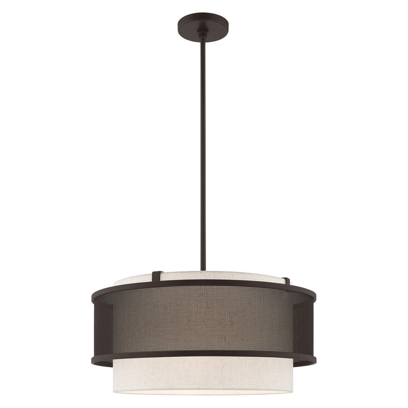 Livex Lighting 41205-07 Four Light Chandelier, Bronze