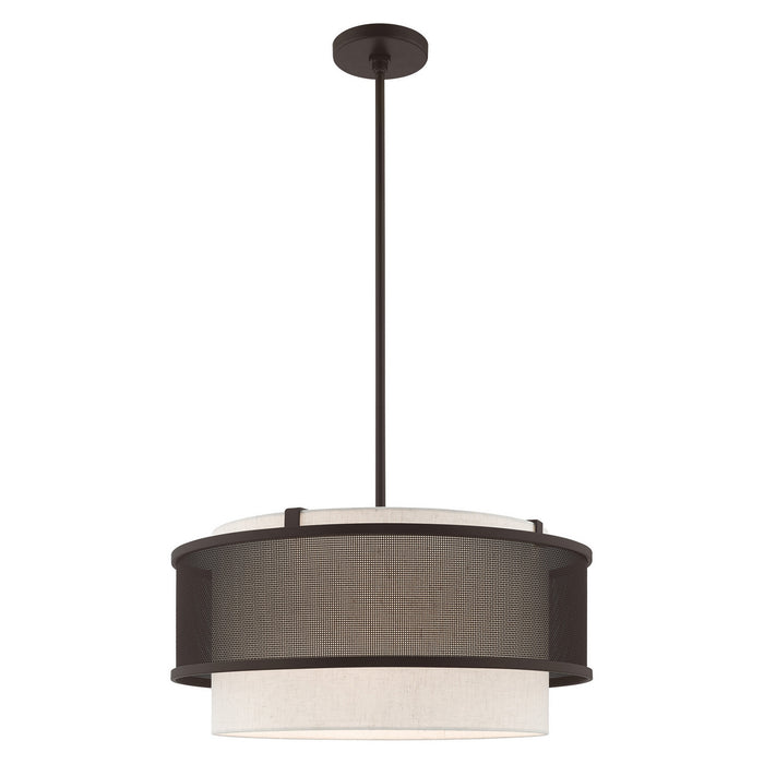 Livex Lighting 41205-07 Four Light Chandelier, Bronze