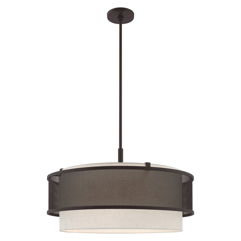 Livex Lighting 41206-07 Five Light Pendant, Bronze