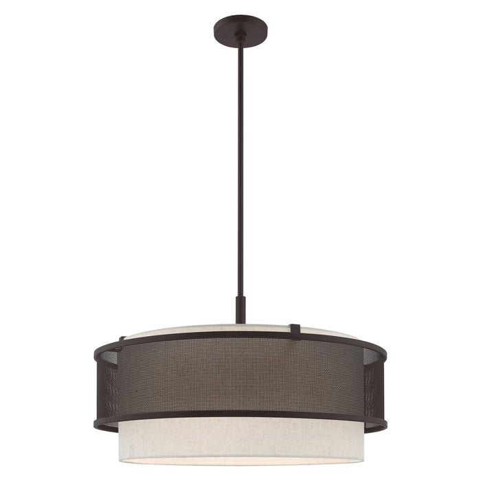 Livex Lighting 41206-07 Five Light Pendant, Bronze