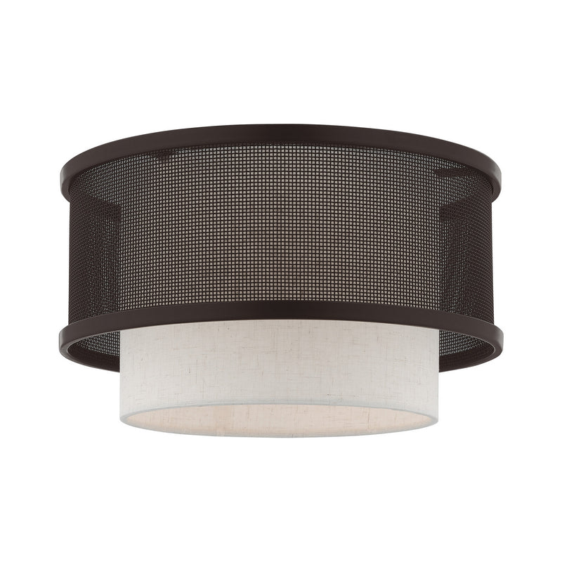 Livex Lighting 41207-07 One Light Ceiling Mount, Bronze