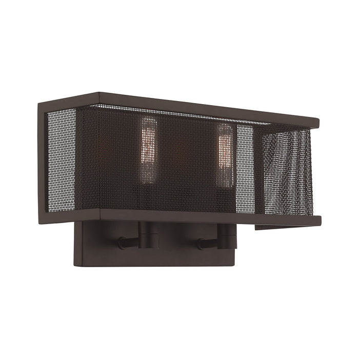 Livex Lighting 41208-07 Two Light Wall Sconce, Bronze