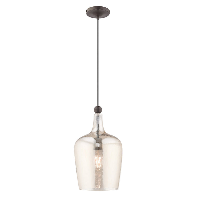 Livex Lighting 41226-92 One Light Mini Pendant, English Bronze