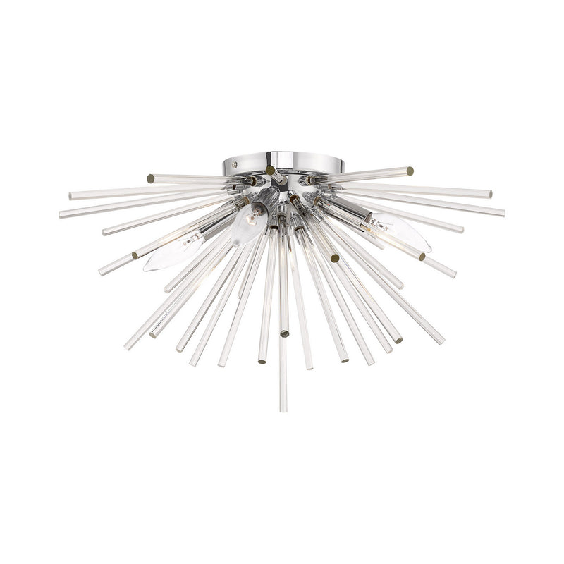 Livex Lighting 41250-05 Four Light Ceiling Mount, Polished Chrome
