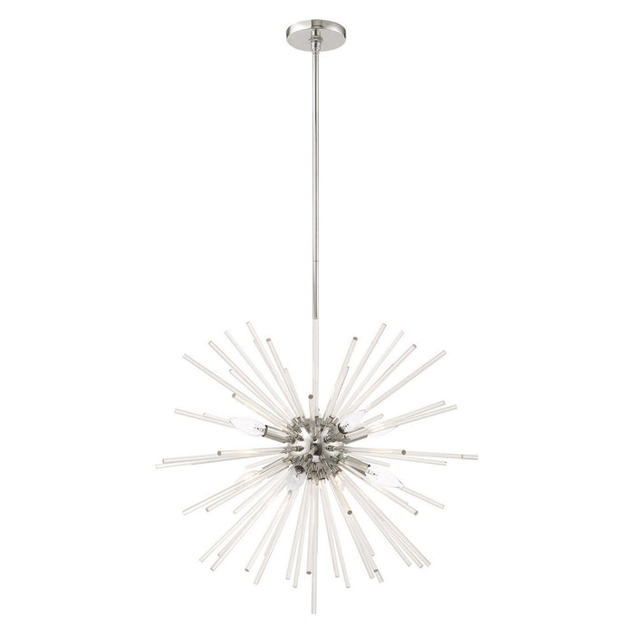 Livex Lighting 41256-05 Eight Light Pendant, Polished Chrome