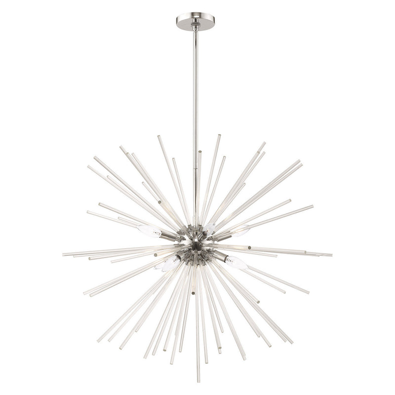 Livex Lighting 41258-05 Eight Light Pendant, Polished Chrome