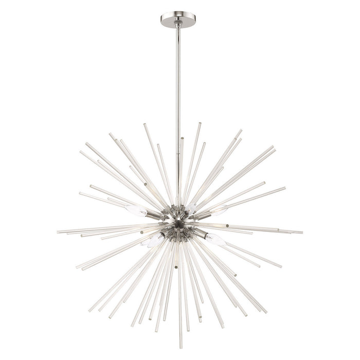 Livex Lighting 41258-05 Eight Light Pendant, Polished Chrome