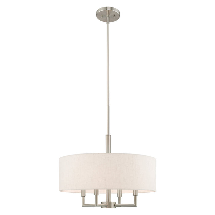 Livex Lighting 42604-91 Four Light Pendant, Brushed Nickel