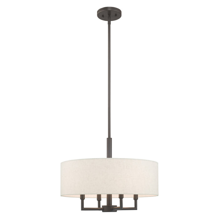 Livex Lighting 42604-92 Four Light Pendant, English Bronze