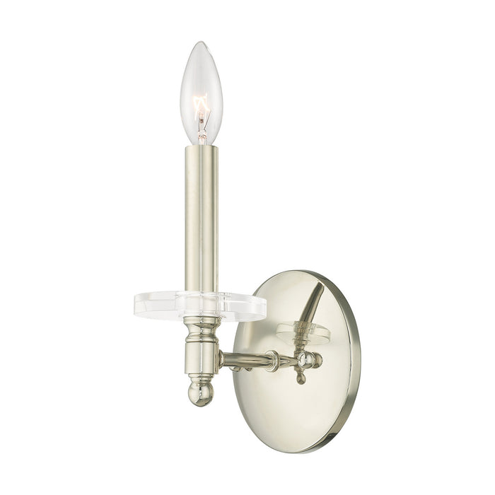 Livex Lighting 42701-35 One Light Wall Sconce, Polished Nickel