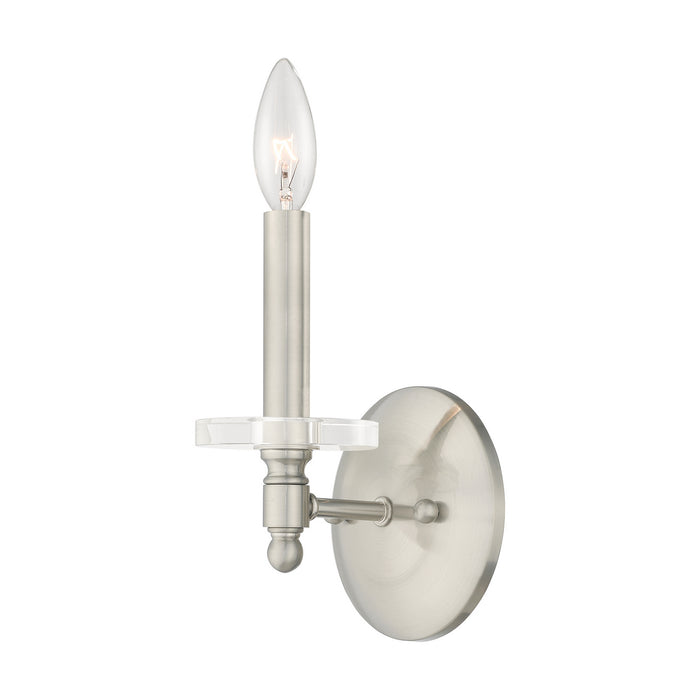 Livex Lighting 42701-91 One Light Wall Sconce, Brushed Nickel