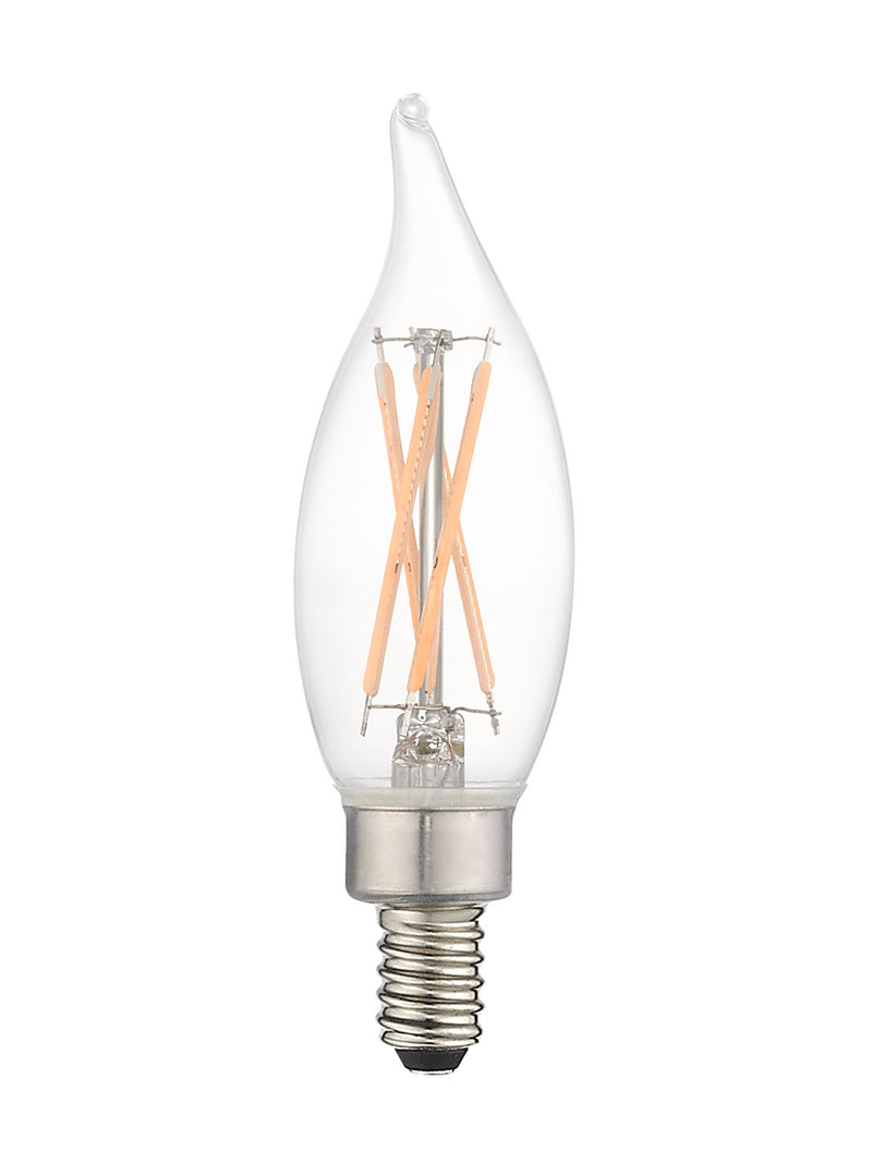 Livex Lighting 920402X10 Filament LED Bulbs, Clear Glass