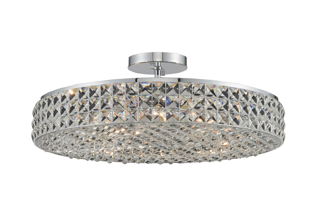 Allegri 032842-010-FR001 Eight Light Semi Flush Mount, Chrome