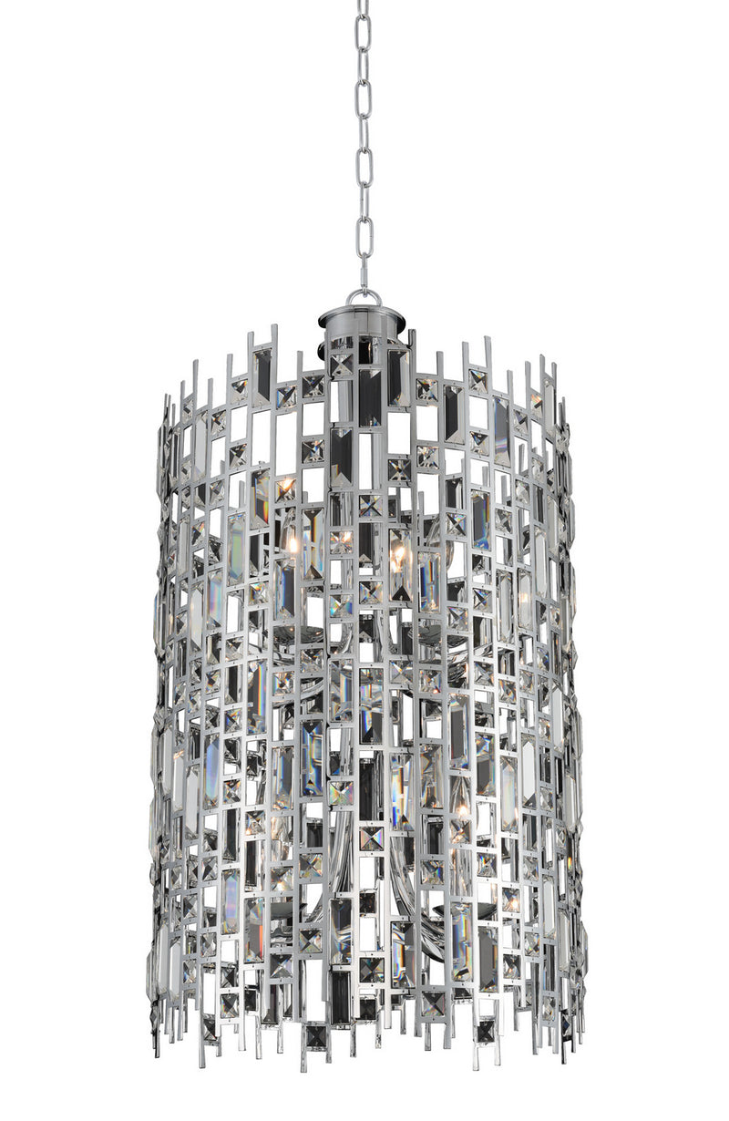 Allegri 033050-010-FR001 Eight Light Foyer Pendant, Chrome