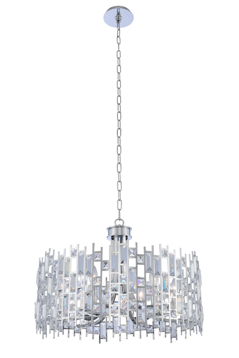 Allegri 033051-010-FR001 Six Light Pendant, Chrome