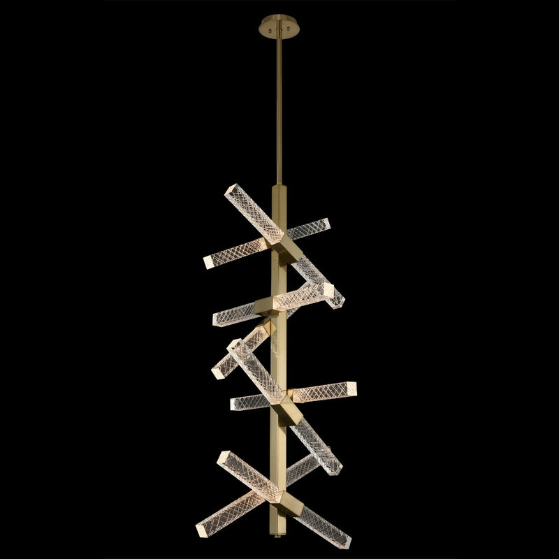 Allegri 034950-038-FR001 LED Foyer Pendant, Brushed Champagne Gold