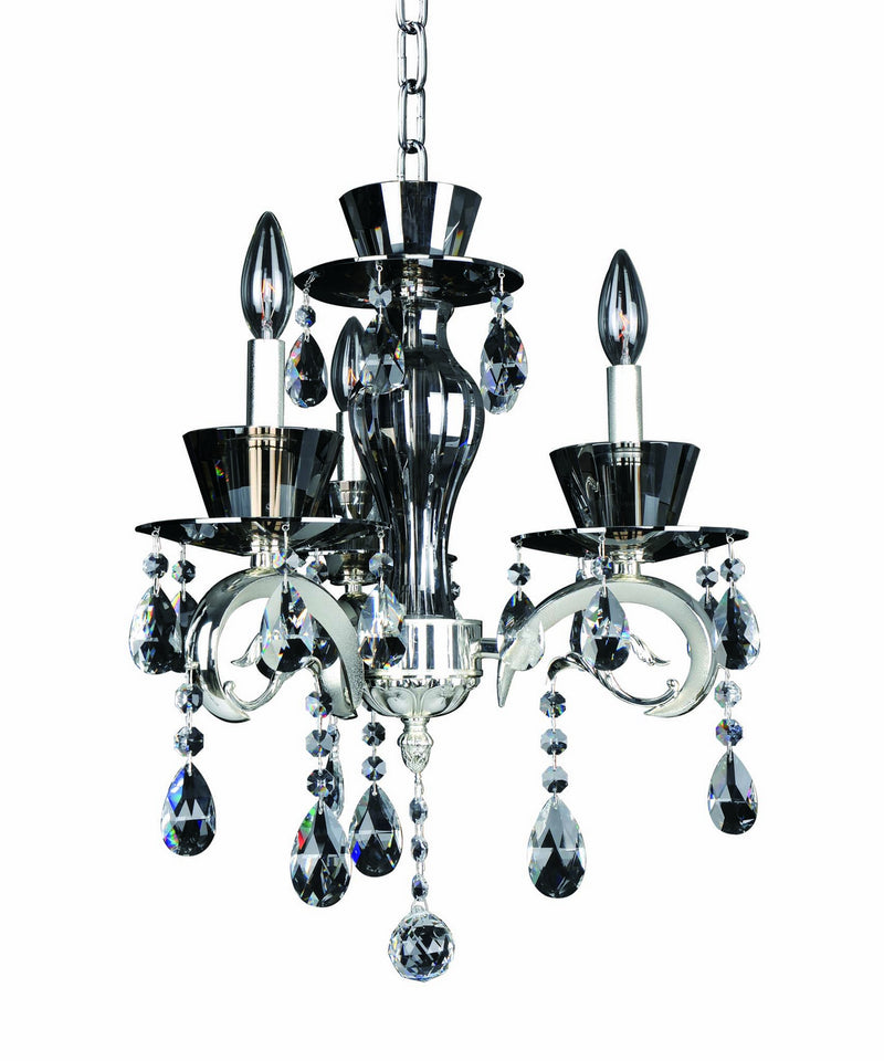 Allegri 10095-017-FR001 Three Light Chandelier, Silver