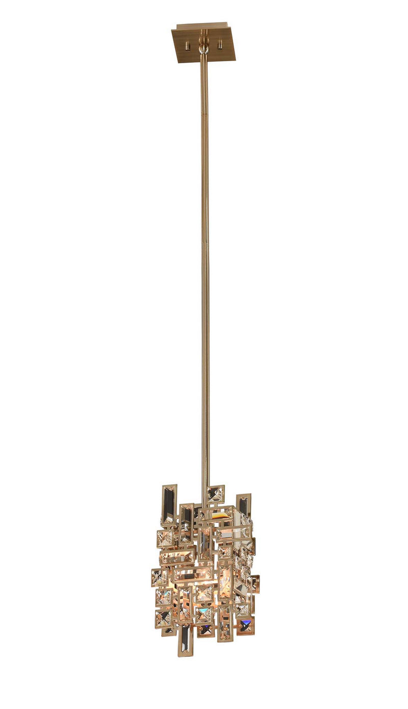 Allegri 11195-038-FR001 One Light Mini Pendant, Brushed Champagne Gold