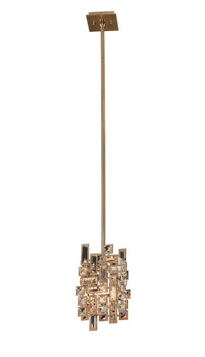 Allegri 11195-038-FR001 One Light Mini Pendant, Brushed Champagne Gold