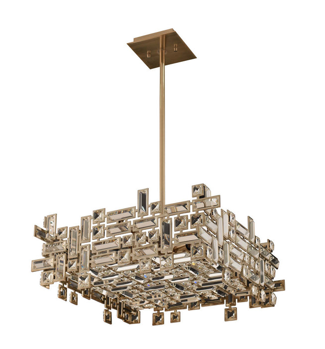 Allegri 11196-038-FR001 Eight Light Pendant, Brushed Champagne Gold