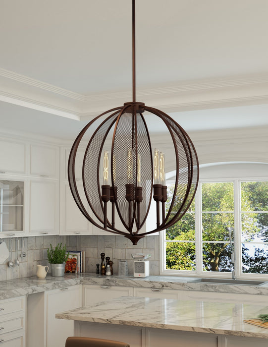 Artcraft AC10906OB Six Light Chandelier, Bronze