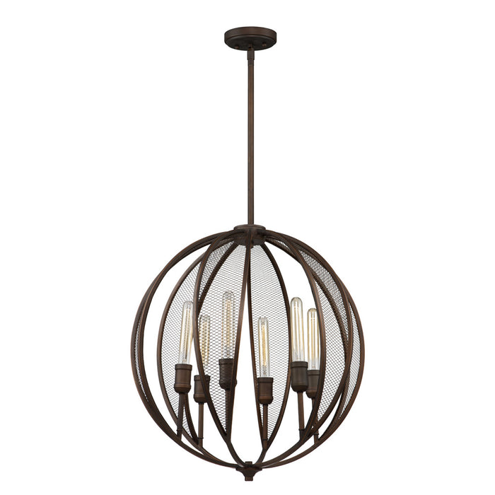 Artcraft AC10906OB Six Light Chandelier, Bronze