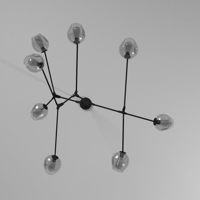 Artcraft JA14028BK Eight Light Chandelier, Black
