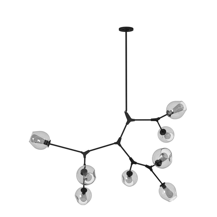 Artcraft JA14028BK Eight Light Chandelier, Black
