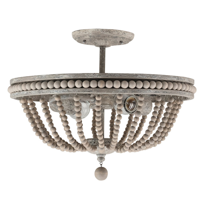 Capital Lighting 229521MS Two Light Semi Flush Mount, Mystic Sand