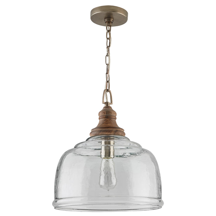 Capital Lighting 330318GY One Light Pendant, Grey Wash