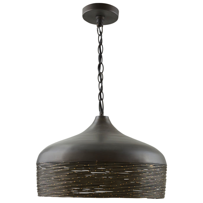Capital Lighting 330512GI One Light Pendant, Grey Iron