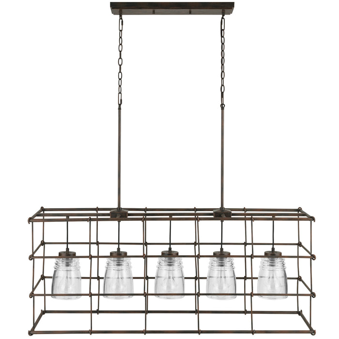 Capital Lighting 829751NG-462 Five Light Island Pendant, Nordic Grey