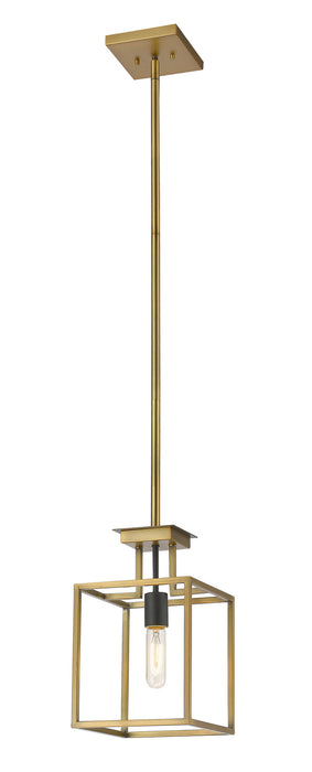 Z-Lite 456MP-OBR-BRZ One Light Pendant, Olde Brass + Bronze