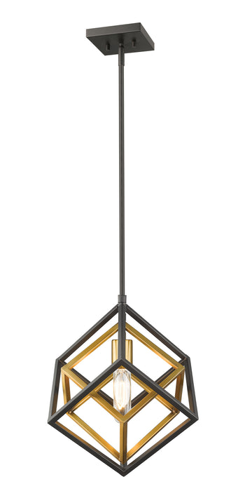 Z-Lite 457MP-OBR-BRZ One Light Pendant, Olde Brass + Bronze