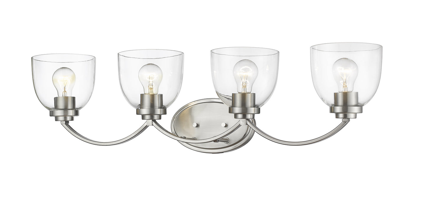 Z-Lite 460-4V-BN Four Light Vanity, Brushed Nickel