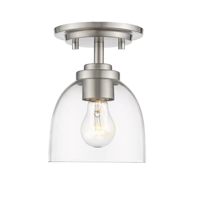 Z-Lite 460F1-BN One Light Flush Mount, Brushed Nickel
