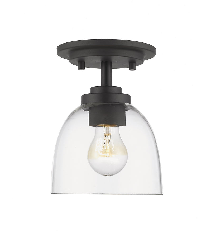 Z-Lite 460F1-BRZ One Light Flush Mount, Bronze