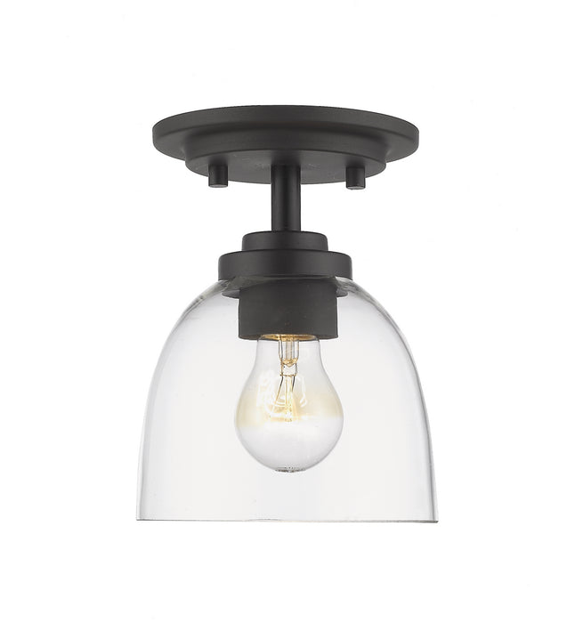 Z-Lite 460F1-BRZ One Light Flush Mount, Bronze