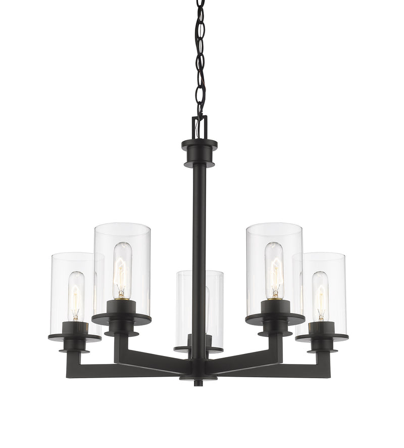 Z-Lite 462-5BRZ Five Light Chandelier, Bronze