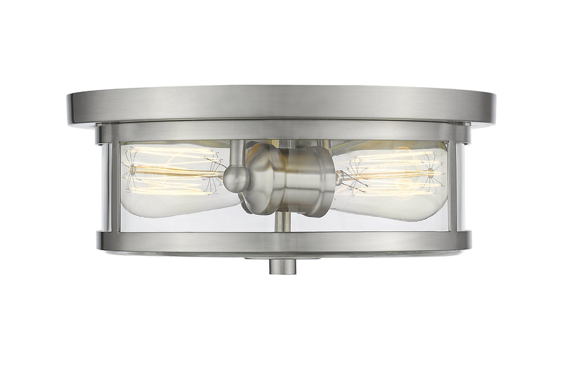 Z-Lite 462F11-BN Two Light Flush Mount, Brushed Nickel