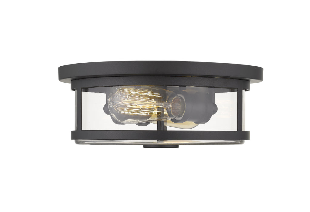 Z-Lite 462F11-BRZ Two Light Flush Mount, Bronze