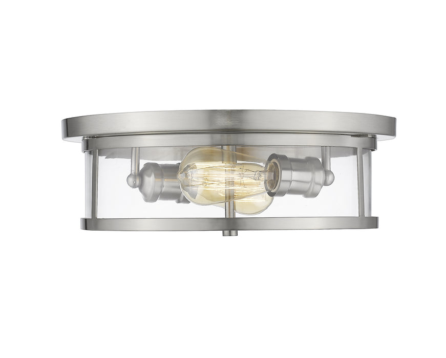 Z-Lite 462F14-BN Two Light Flush Mount, Brushed Nickel