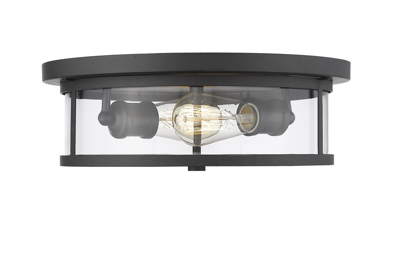 Z-Lite 462F14-BRZ Two Light Flush Mount, Bronze