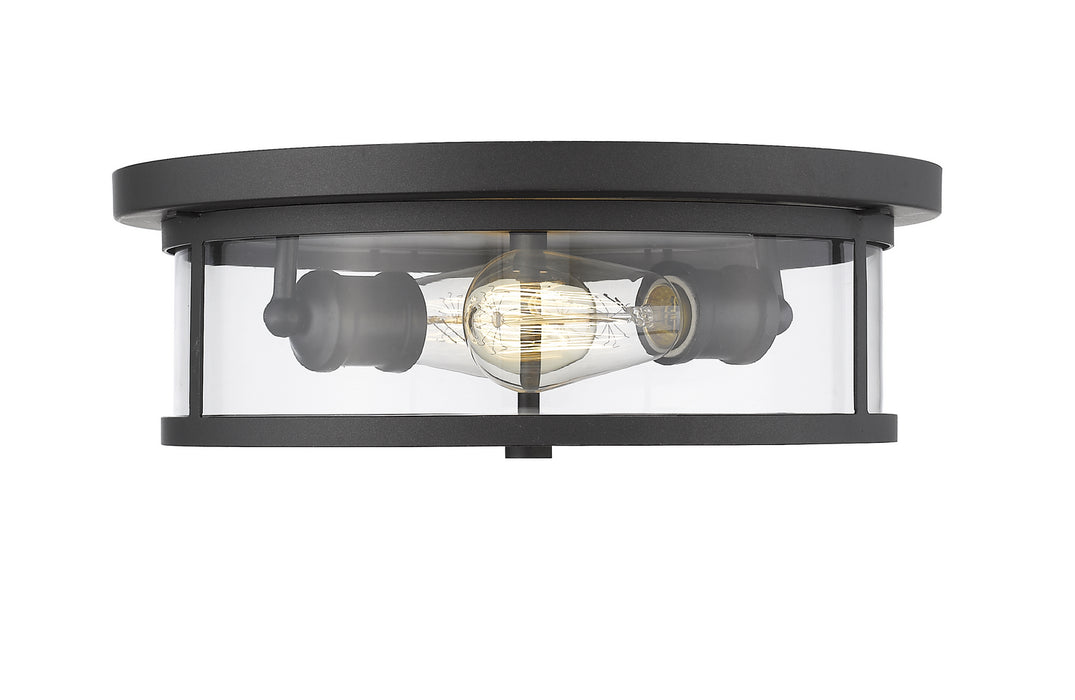 Z-Lite 462F14-BRZ Two Light Flush Mount, Bronze