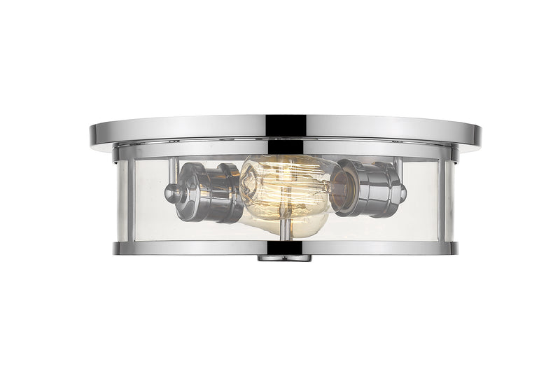 Z-Lite 462F14-CH Two Light Flush Mount, Chrome