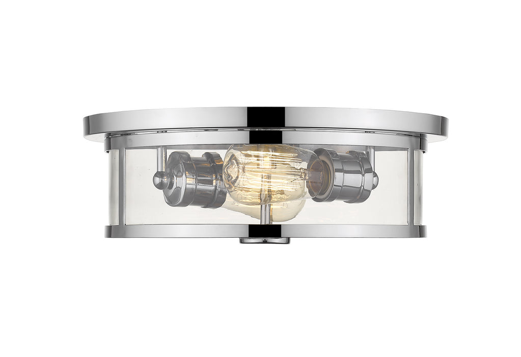 Z-Lite 462F14-CH Two Light Flush Mount, Chrome